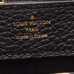 Pre Owned Louis Vuitton Black Leather Mini Capucines Bag