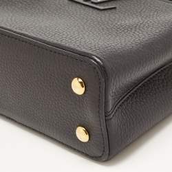 Pre Owned Louis Vuitton Black Leather Mini Capucines Bag