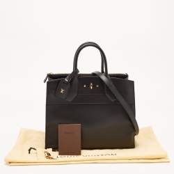 Pre Owned Louis Vuitton Black Leather City Steamer GM Bag