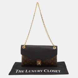 Pre Owned Louis Vuitton Black Monogram Canvas and Leather Pallas Chain Bag
