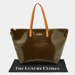 Louis Vuitton Vert Bronze Monogram Vernis Bellevue GM Bag