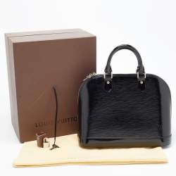 Pre Owned حقيبة لوي فيتون ألما جلد أيبي أليكتريك أسود PM