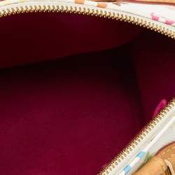Louis Vuitton White Monogram Multicolore Canvas Limited Edition Fringe Speedy 25 Bag