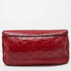 Pre Owned Louis Vuitton Red Monogram Glossy Leather My Deer Enigme Clutch
