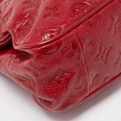 Pre Owned Louis Vuitton Red Monogram Glossy Leather My Deer Enigme Clutch