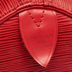 Pre Owned Louis Vuitton Red Epi Leather Speedy 30 Bag