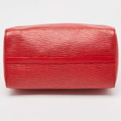 Pre Owned Louis Vuitton Red Epi Leather Speedy 30 Bag