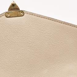 Pre Owned Louis Vuitton Tourterelle Monogram Empreinte Leather Pochette Metis Bag