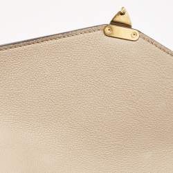 Pre Owned Louis Vuitton Tourterelle Monogram Empreinte Leather Pochette Metis Bag
