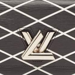 Pre Owned Louis Vuitton Black/White Malletage Epi Leather Twist PM Bag