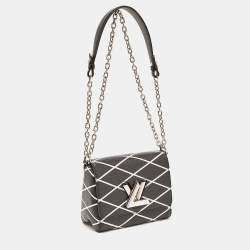 Pre Owned Louis Vuitton Black/White Malletage Epi Leather Twist PM Bag