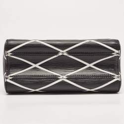 Pre Owned Louis Vuitton Black/White Malletage Epi Leather Twist PM Bag