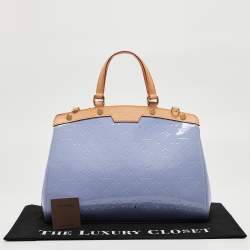 Pre Owned Louis Vuitton Lilac Monogram Vernis Brea MM Bag