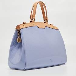 Pre Owned Louis Vuitton Lilac Monogram Vernis Brea MM Bag