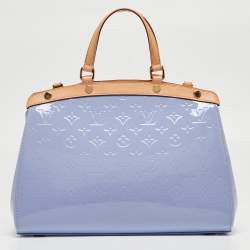 Pre Owned Louis Vuitton Lilac Monogram Vernis Brea MM Bag