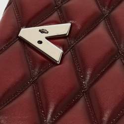 Pre Owned Louis Vuitton Bordeaux Malletage Leather GO-14 PM Bag