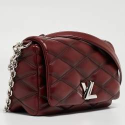 Pre Owned Louis Vuitton Bordeaux Malletage Leather GO-14 PM Bag