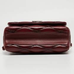Pre Owned Louis Vuitton Bordeaux Malletage Leather GO-14 PM Bag