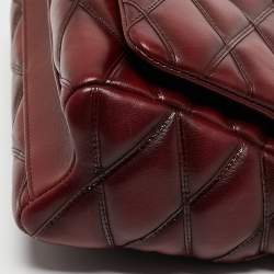 Pre Owned Louis Vuitton Bordeaux Malletage Leather GO-14 PM Bag
