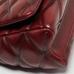 Pre Owned Louis Vuitton Bordeaux Malletage Leather GO-14 PM Bag