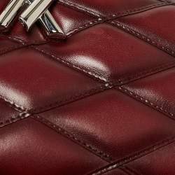 Pre Owned Louis Vuitton Bordeaux Malletage Leather GO-14 PM Bag