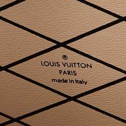 Pre Owned Louis Vuitton Black Floral Print Leather Petite Boite Chapeau Bag