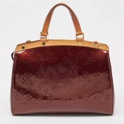 Pre Owned Louis Vuitton Amarante Monogram Vernis Brea GM Bag