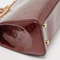 Pre Owned Louis Vuitton Amarante Monogram Vernis Brea GM Bag