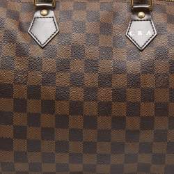 Louis Vuitton Damier Ebene Canvas Speedy 35 Bag