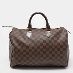 Louis Vuitton Damier Ebene Canvas Speedy 35 Bag