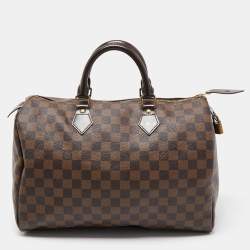 Louis Vuitton Damier Ebene Canvas Speedy 35 Bag