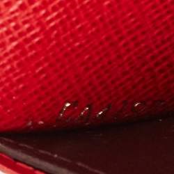 Louis Vuitton Red Damier Ebene Canvas Emilie Wallet