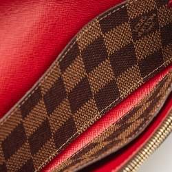 Louis Vuitton Red Damier Ebene Canvas Emilie Wallet