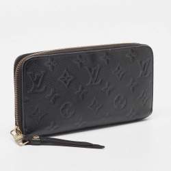 Louis Vuitton Black Monogram Empreinte Leather Zippy Wallet