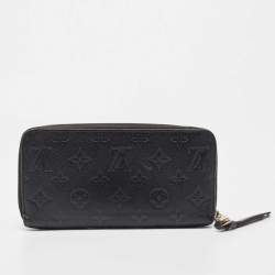 Louis Vuitton Black Monogram Empreinte Leather Zippy Wallet