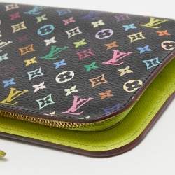 Louis Vuitton Black Monogram Multicolore Canvas Insolite Pistache Wallet