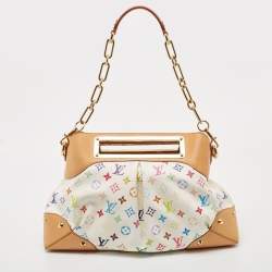Pre Owned Louis Vuitton White Monogram Multicolore Canvas Judy GM Bag