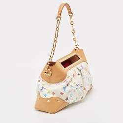 Pre Owned Louis Vuitton White Monogram Multicolore Canvas Judy GM Bag