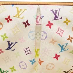 Pre Owned Louis Vuitton White Monogram Multicolore Canvas Judy GM Bag