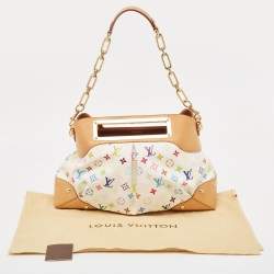 Pre Owned Louis Vuitton White Monogram Multicolore Canvas Judy GM Bag