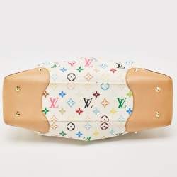 Pre Owned Louis Vuitton White Monogram Multicolore Canvas Judy GM Bag