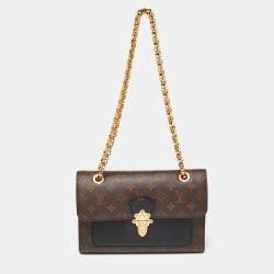 Pre Owned Louis Vuitton Black Monogram Canvas Victoire Chain Bag