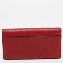 Louis Vuitton Red Monogram Empreinte Leather Sarah Wallet