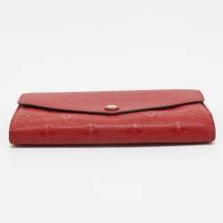 Louis Vuitton Red Monogram Empreinte Leather Sarah Wallet