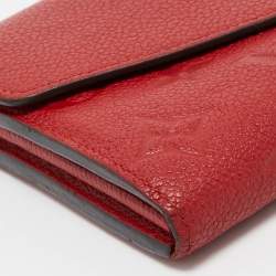 Louis Vuitton Red Monogram Empreinte Leather Sarah Wallet