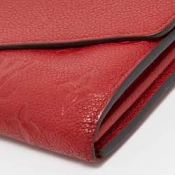 Louis Vuitton Red Monogram Empreinte Leather Sarah Wallet