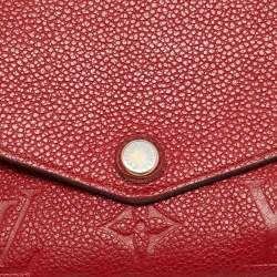 Louis Vuitton Red Monogram Empreinte Leather Sarah Wallet