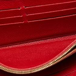 Louis Vuitton Red Monogram Empreinte Leather Sarah Wallet