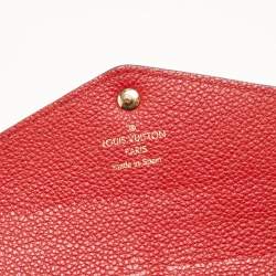 Louis Vuitton Red Monogram Empreinte Leather Sarah Wallet