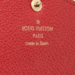 Louis Vuitton Red Monogram Empreinte Leather Sarah Wallet